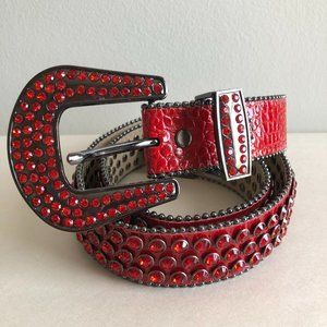 DNA Premium Wear Belt XS - Red Leather w/Stone Holiday Elegance, Style & Deal